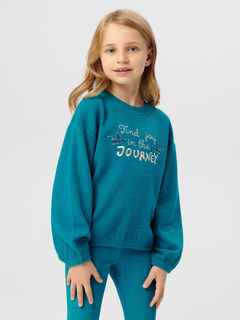Sinsay Baby Girl's Dark Turquoise Sweatshirt | Sinsay In Lebanon