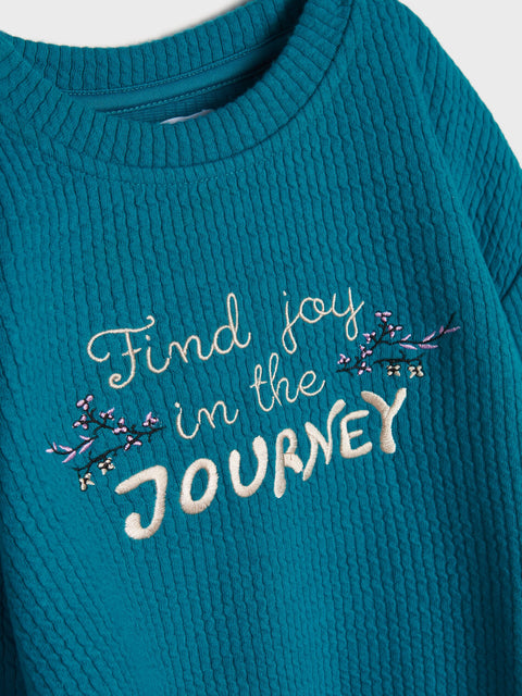 Sinsay Baby Girl's Dark Turquoise Sweatshirt | Sinsay In Lebanon