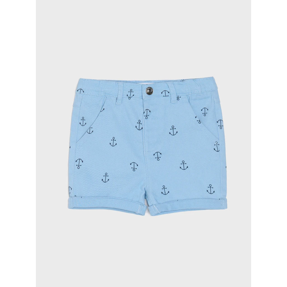 Sinsay Boy's Light Blue Anchor-Print Shorts