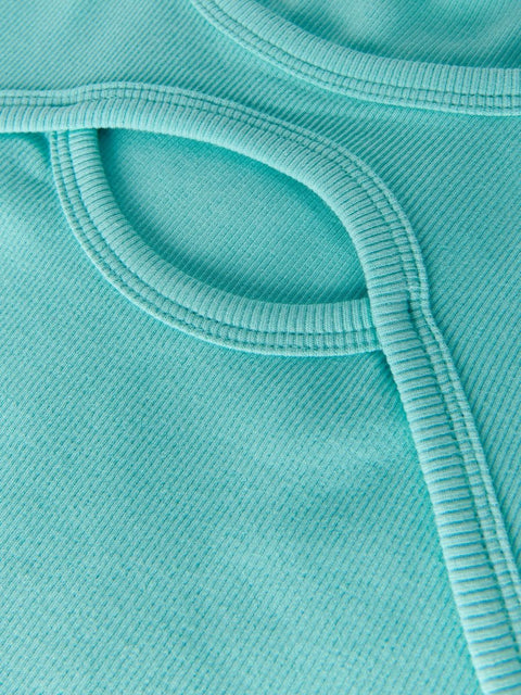 Reserved Girl's Light Turquoise Cutout Sleeveless Blouse |Reserved In Lebanon