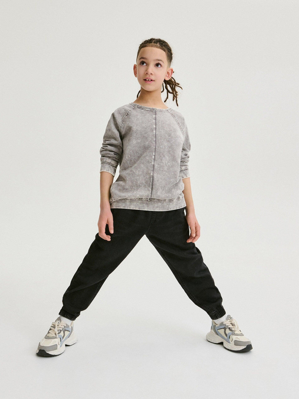 Reserved Boy's Light Grey Oversized Sweater With A Faded Effect | Reserved In Lebanon