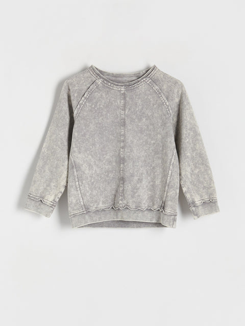 Reserved Boy's Light Grey Oversized Sweater With A Faded Effect | Reserved In Lebanon