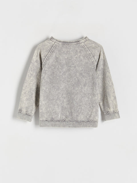 Reserved Boy's Light Grey Oversized Sweater With A Faded Effect | Reserved In Lebanon