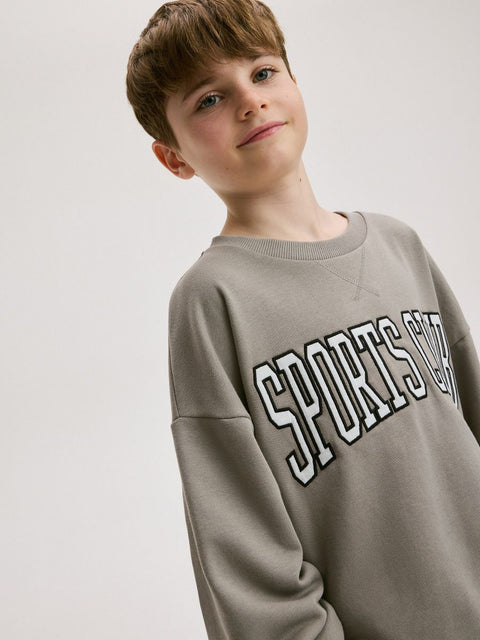 Reserved Boy's Khaki Oversized Sweatshirt | Reserved In Lebanon