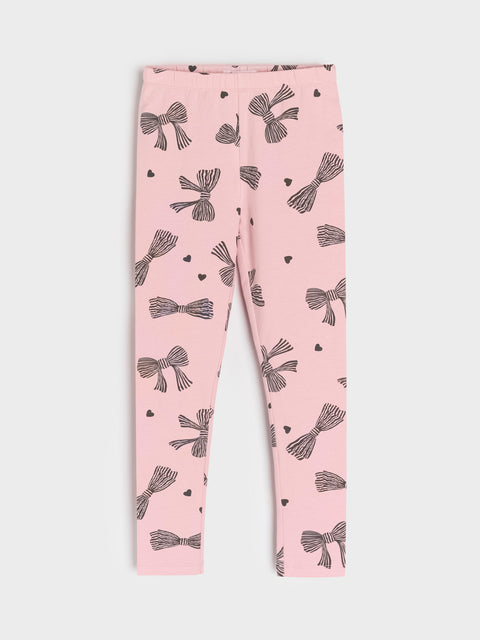 Sinsay Girl's Dark Gray & Pink Bow Printed Pack Of 3 Leggings | Sinsay In Lebanon