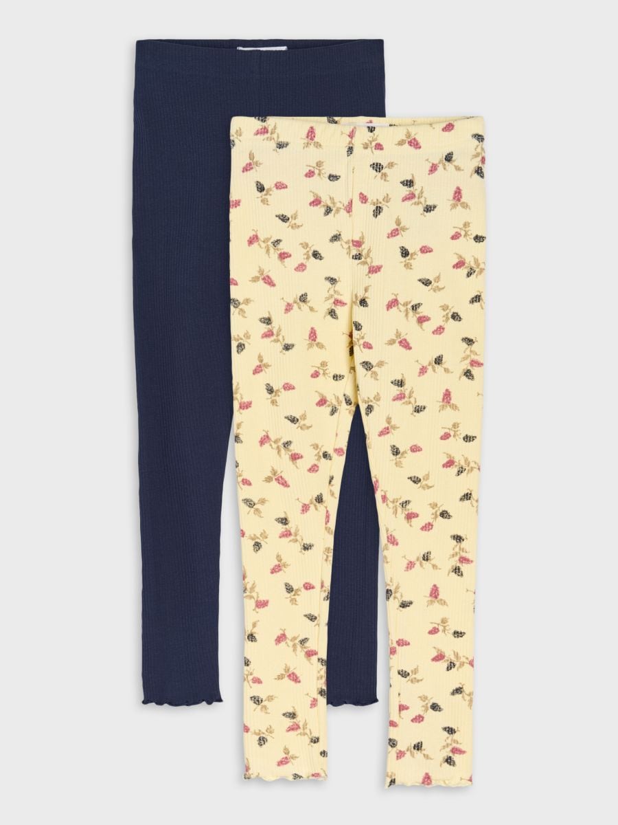 Sinsay Girl's Navy & Yellow Pack Of 2 Leggings