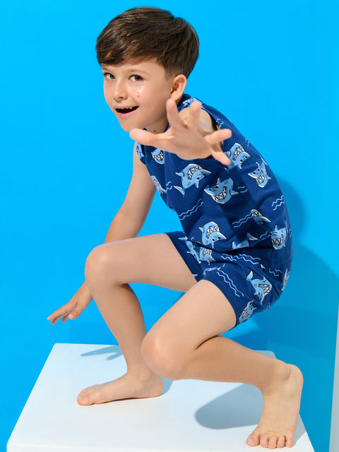 Sinsay Boy's Navy Two Piece Printed Pajama Set | Sinsay In Lebanon