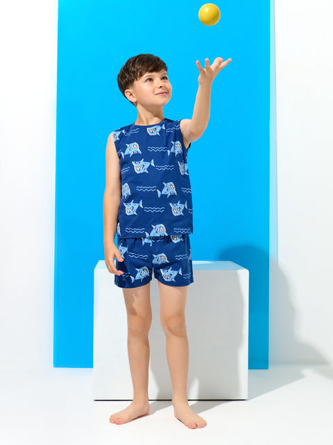 Sinsay Boy's Navy Two Piece Printed Pajama Set | Sinsay In Lebanon