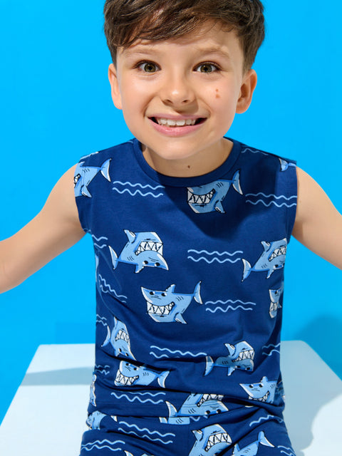 Sinsay Boy's Navy Two Piece Printed Pajama Set | Sinsay In Lebanon
