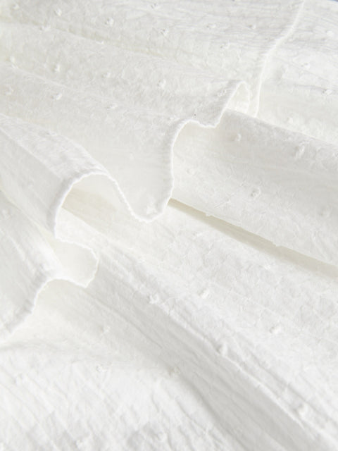 Reserved Girl's Off White Cotton Dress With Ruffles | Reserved In Lebanon