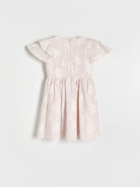 Reserved Girl's Light Pink Floral Ruffle Sleeve Dress |Reserved In Lebanon