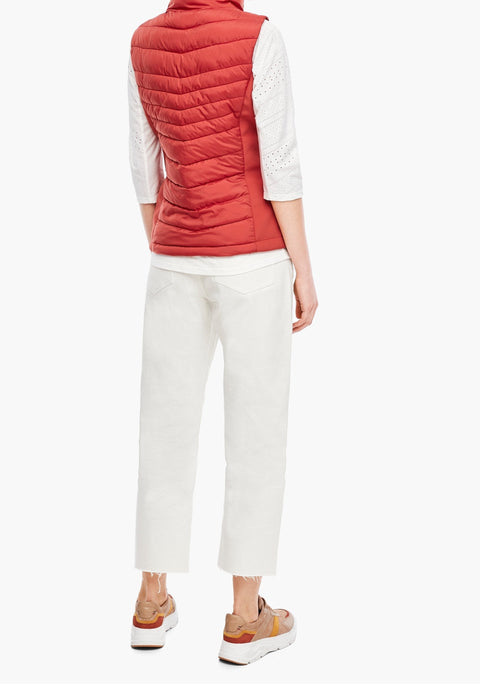 S.Oliver Women's Red Quilted Vest | S.Oliver In Lebanon