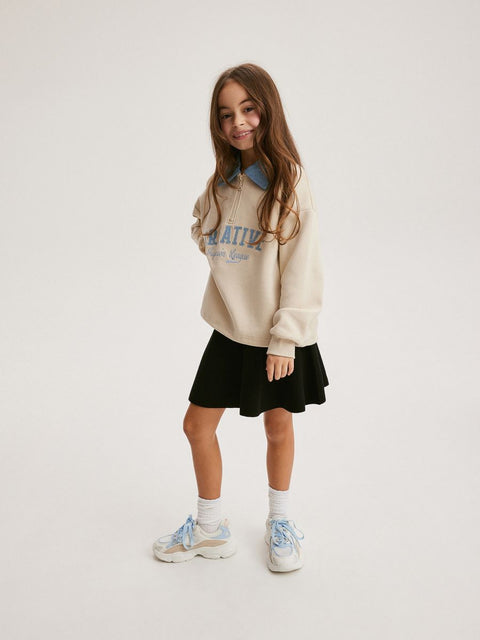 Reserved Girl's Black Elastic Waistband Skirt | Reserved In Lebanon