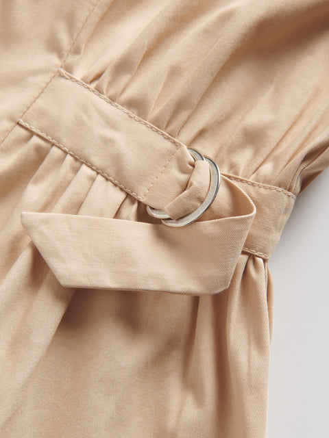 Reserved Girl's Beige Cotton Shirt Dress | Reserved In Lebanon