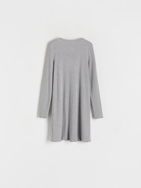 Reserved Girl's Grey Rib Knit Jersey Dress | Reserved In Lebanon