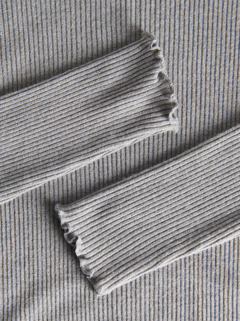 Reserved Girl's Grey Rib Knit Jersey Dress | Reserved In Lebanon