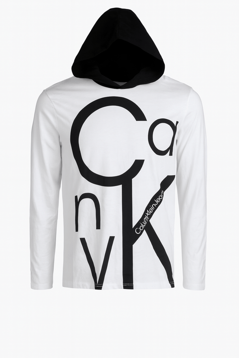 Calvin Klein Boy's White Hoodie ABFK1971