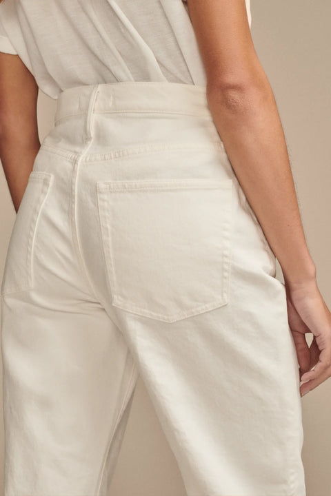 Lucky Brand Women's Off Whites 90s Loose High Rise Crop Jeans | Lucky Brand In Lebanon