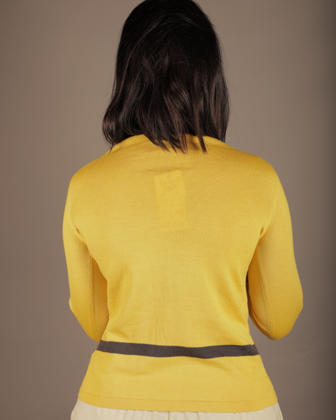 Luisa spagnoli Women's Mustard  Yellow Sweatshirt 04271070001 FA228(zone9)