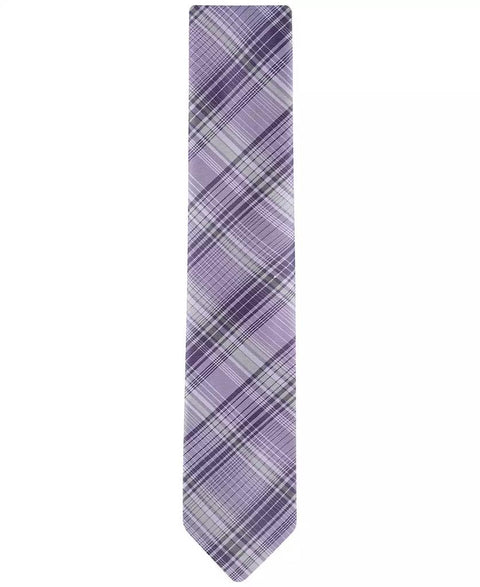 Calvin Klein Men's Lilac Delia Plaid Tie | Calvin Klein In Lebanon