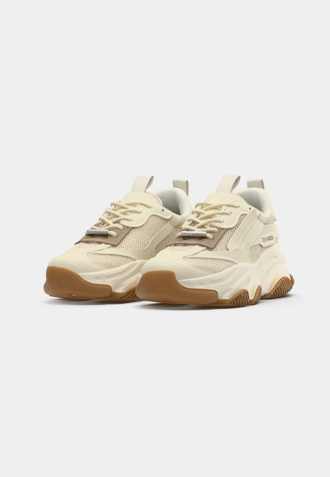 Steve Madden Women's Off White Pitty Leather Sneakers |Steve Madden In Lebanon