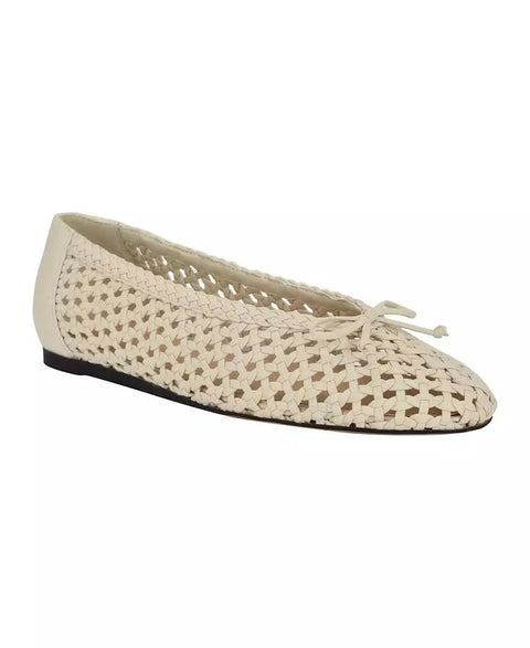 Calvin Klein Women's Off White Zatoria Woven Ballet Flats | Calvin Klein In Lebanon