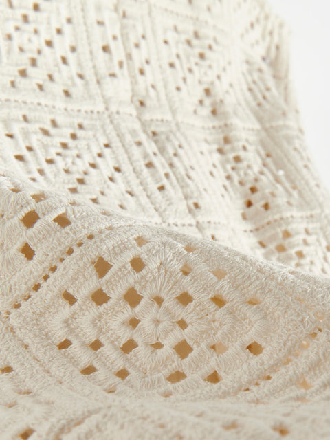 Reserved Girl's Off White Openwork Dress | Reserved In Lebanon