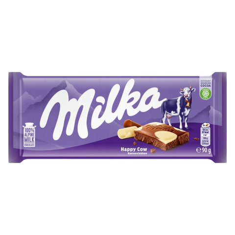 Milka Happy Cow Milk And White Chocolate Bar 90g | Milka In Lebanon