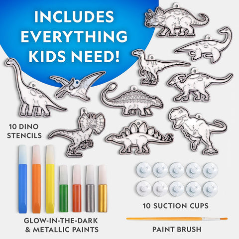 Blue Marble National Geographic Glow In The Dark Dinosaur Stained Glass Art Kit |Blue Marble In Lebanon