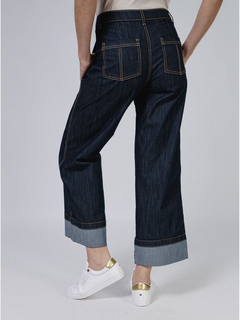 Tommy Hilfiger Women's Navy Wide-Leg Jeans | Tommy Hilfiger In Lebanon