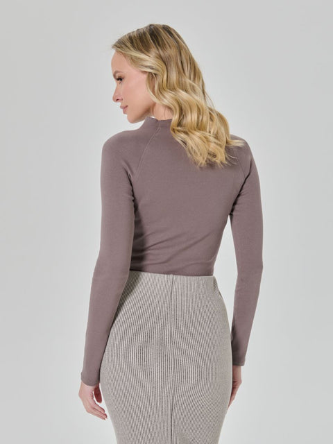 Sinsay Women's Brown Long Sleeve Crop Top | Sinsay In Lebanon