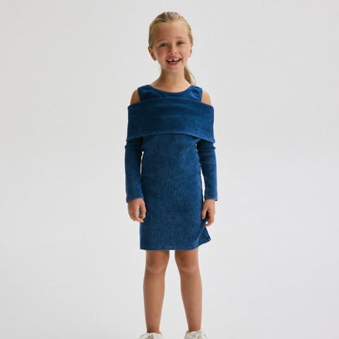 Reserved Girl's Blue Wash Effect Dress | Reserved In Lebanon