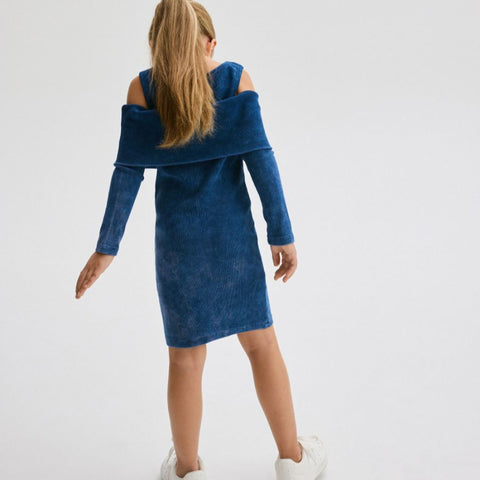 Reserved Girl's Blue Wash Effect Dress | Reserved In Lebanon