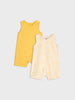Sinsay Boy's 2-Pack Romper Yellow & Cream AYA