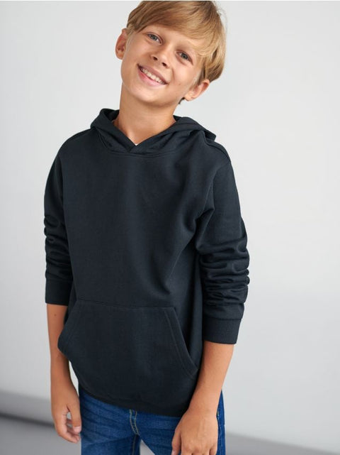 Sinsay Boy's Black Kangaroo Pocket Hoodie | Sinsay In Lebanon