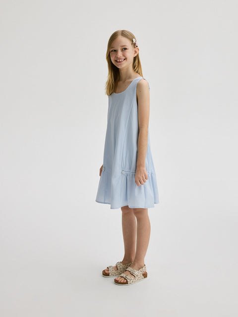 Reserved Girl's Light Blue Dress With Cuffs | Reserved In Lebanon