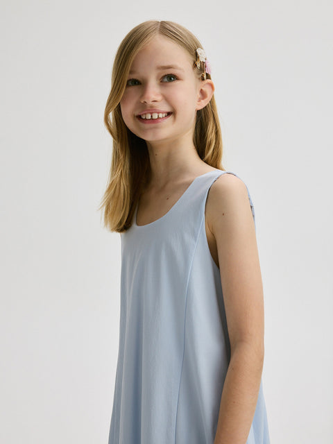 Reserved Girl's Light Blue Dress With Cuffs | Reserved In Lebanon