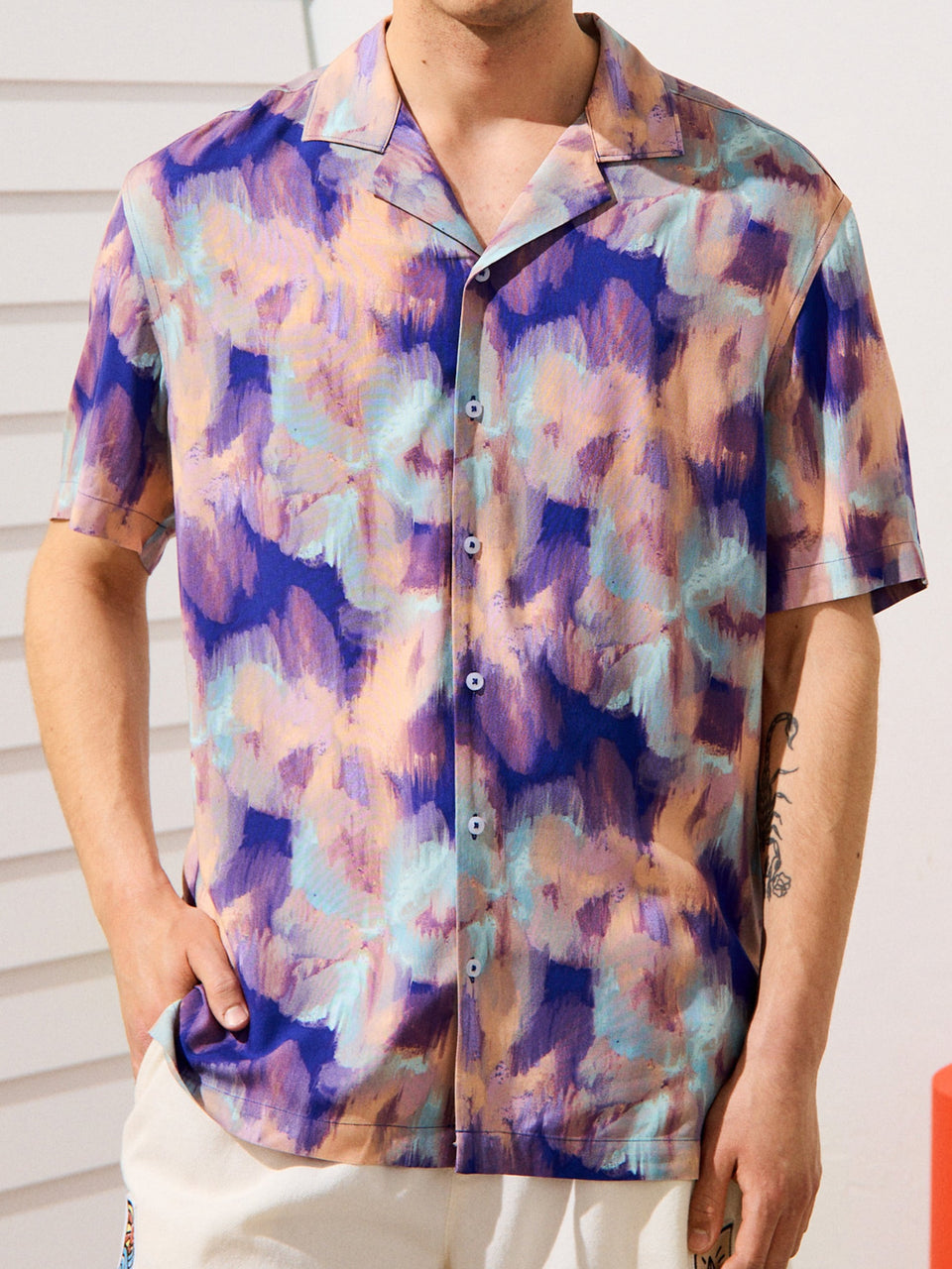 Sinsay Men's Multicolor Viscose Shirt | Sinsay In Lebanon