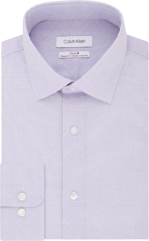 Michael Kors Men's Purple Regular Fit Stretch Long Sleeve Shirt | Michael Kors In Lebanon