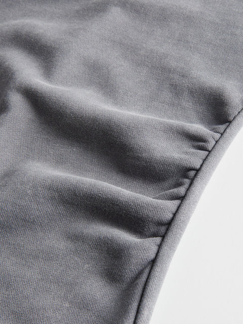 Reserved Girl's Dark Grey Dress With Gathers At The Waist | Reserved In Lebanon
