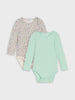 AYA Sinsay GIRL  WHITE FLORAL-green Bodysuits