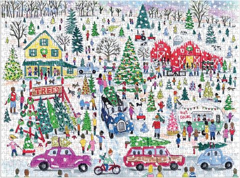Galison Michael Storrings Christmas Tree Farm 1000 Piece Foil Puzzle|Galison In Lebanon