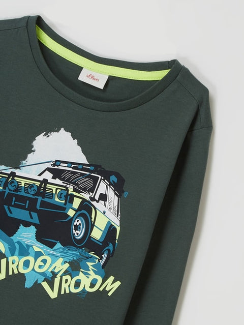 S.Oliver Baby Boy's Green Long-Sleeve Blouse |S.Oliver in Lebanon