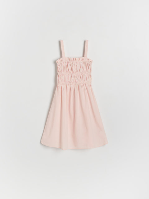 Reserved Girl's Pink Cotton Sleeveless Dress | Reserved In Lebanon