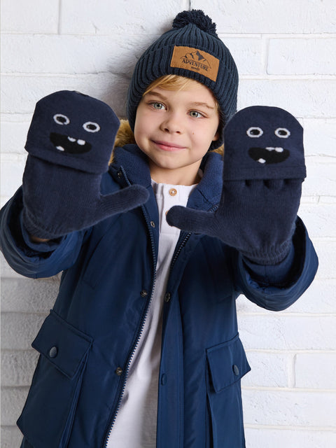 Sinsay Boys' Navy Monster Convertible Mittens Gloves | Sinsay in Lebanon