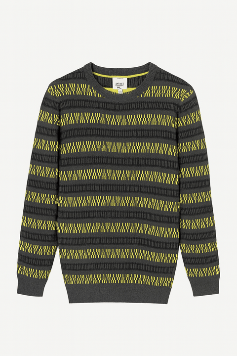 Redefined Rebel Men's Grey Crew Neck Knitted Sweater | Redefined Rebel In Lebanon