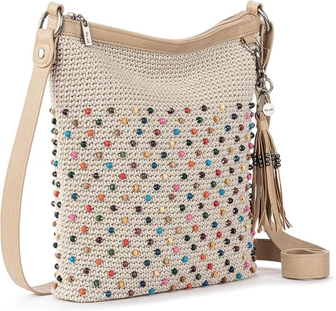 The Sak Women's Light Beige Lucia Crochet Crossbody | The Sak In Lebanon