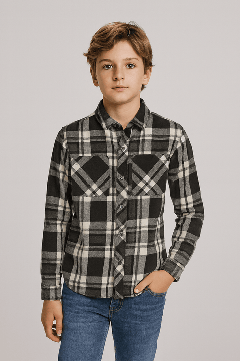Terranova Boy's Multicolor Hooded Shirt | Terranova In Lebanon