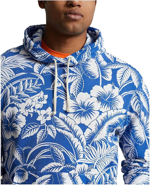 Polo Ralph Lauren Men's White & Blue Tropical Floral Spa Terry Hoodie | Polo Ralph Lauren In Lebanon