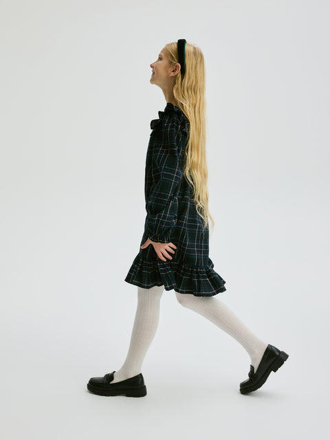 Reserved Girl's Navy Checked Dress | Reserved In Lebanon